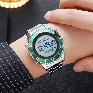 SKMEI - 2141 - Qibla Azan Time Reminder Prayer Watch - green image 2