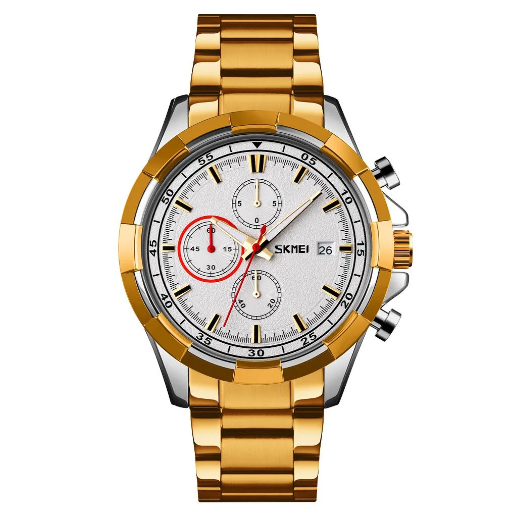 SKMEI - 9192 - Premium Chronograph Analog Watch - gold image 1