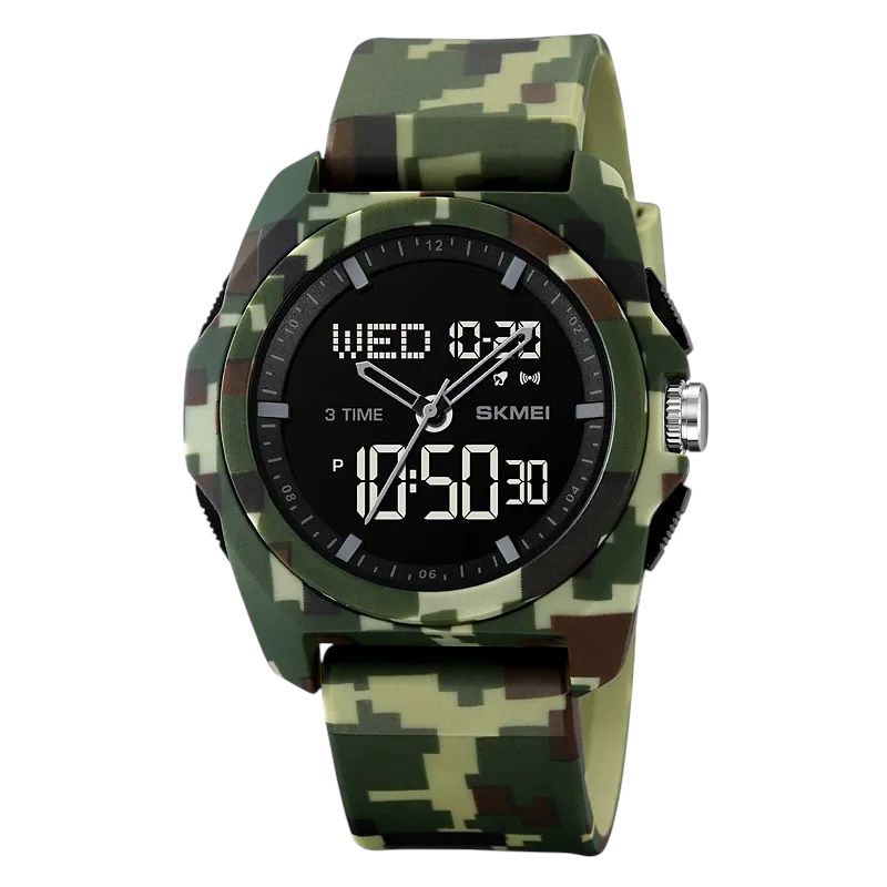 Skmei - 2199 - Digital Multifunctional Watch - ArmyGreenCamo image 0
