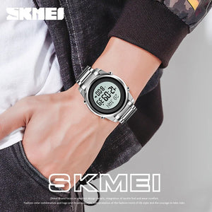 SKMEI - 1734 - Qibla Azan Time Reminder Prayer Watch - silver image 1