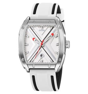 SKMEI - 9364 - Sporty Barrel Shape Quartz Watch - white image 2