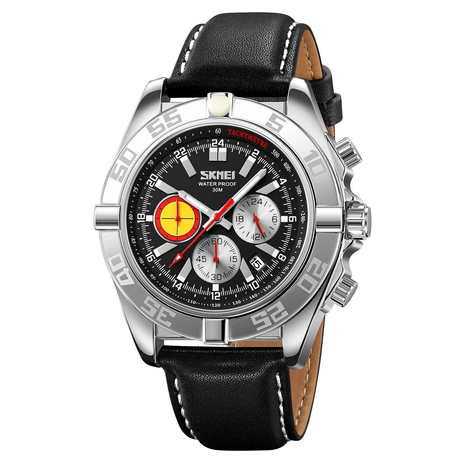 SKMEI - 9322 - Male Wristwatch Business Sport Chronograph - Silver/Black image 1