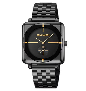 Skmei - 2413 - Minimal Elegant Square Design - Black/Black image 1