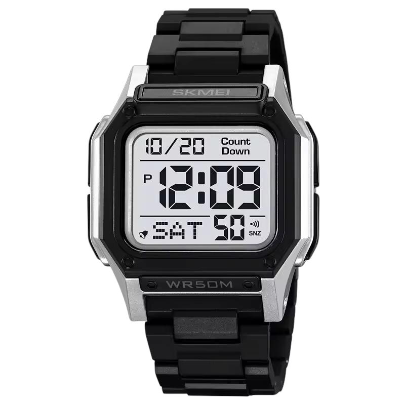 Skmei - 2264 - Multifunctional Sport Watch - Black/Silver-White image 2