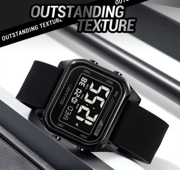 Skmei - 2496 - Digital LED Waterproof Watch - Black/Black image 1