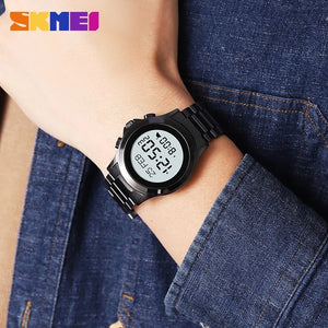 SKMEI - 2270 - Qibla Azan Time Reminder Prayer Watch - black image 2