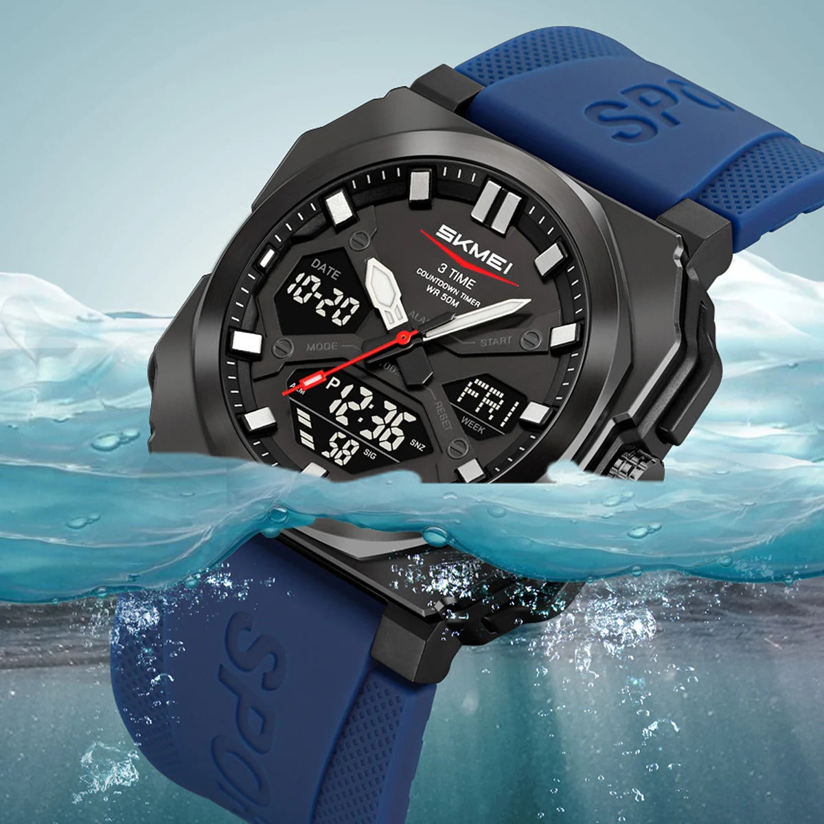 Skmei – 2418 – Bold Sports Edition Watch – Blue image 3