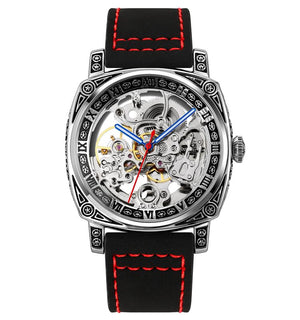 SKMEI - 9271 - Premium Automatic Skeleton Watch - red image 0