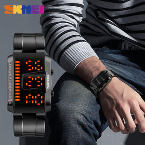 Skmei - 1179 - Digital Stainless Steel Watch - Black image 4