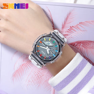 Skmei - 2100 - World Time 50m Waterproof - White/Grey image 5