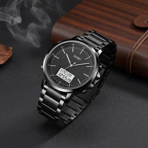 Skmei - 1652 (Chain) - Multifunctional Waterproof - Black/White-Steel image 1