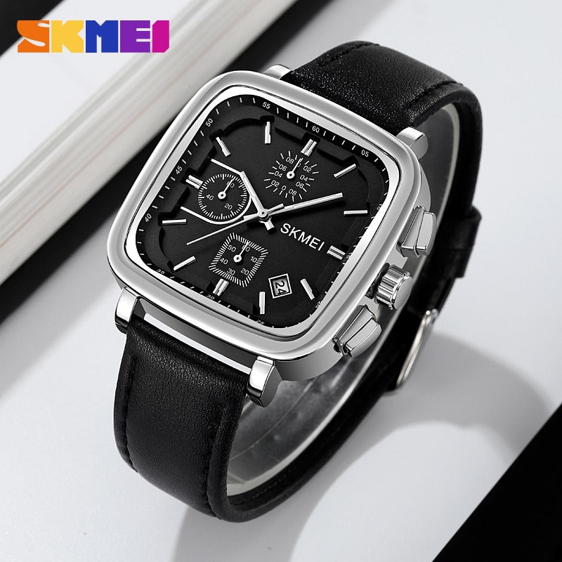 Skmei - 2182 - Simply Date Stopwatch - Silver image 1