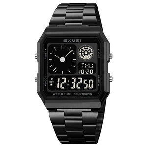 Skmei - 2353 - Digital World Electronic Watch - black/black image 3