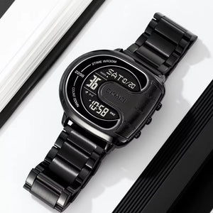 SKMEI 2298 Digital Chronograph Sports Wristwatch - Black/black image 2