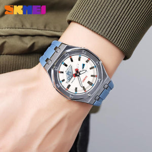 Skmei - 2243 - World time 50 Timezone-Silver/LightBlue image 1