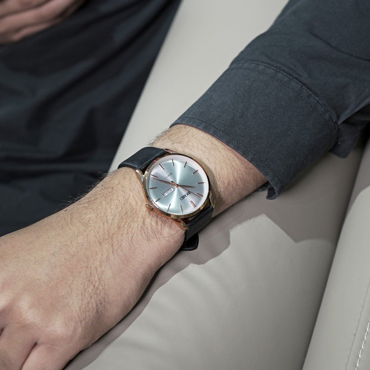 Skmei - 1991 - Reliable Quartz Movement Watch - rose gold image 4