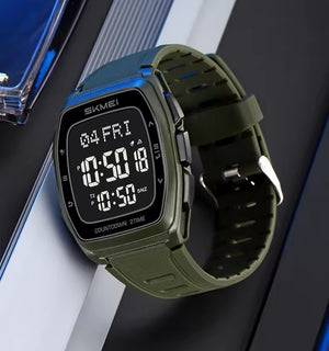SKMEI - 2441 - Smart Digital Sports Watch - Army/Green image 1