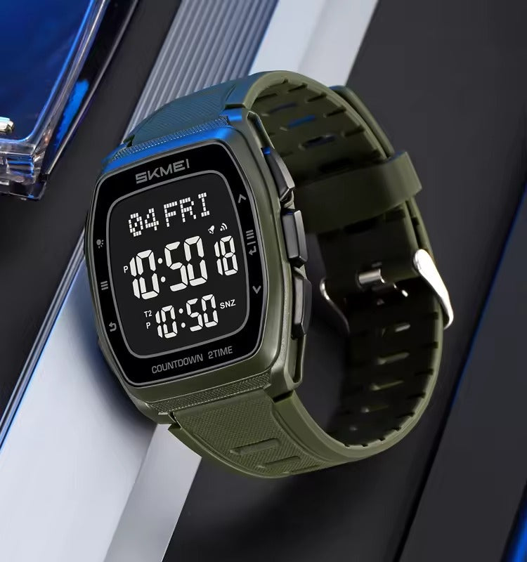 SKMEI - 2441 - Smart Digital Sports Watch - Army/Green image 1