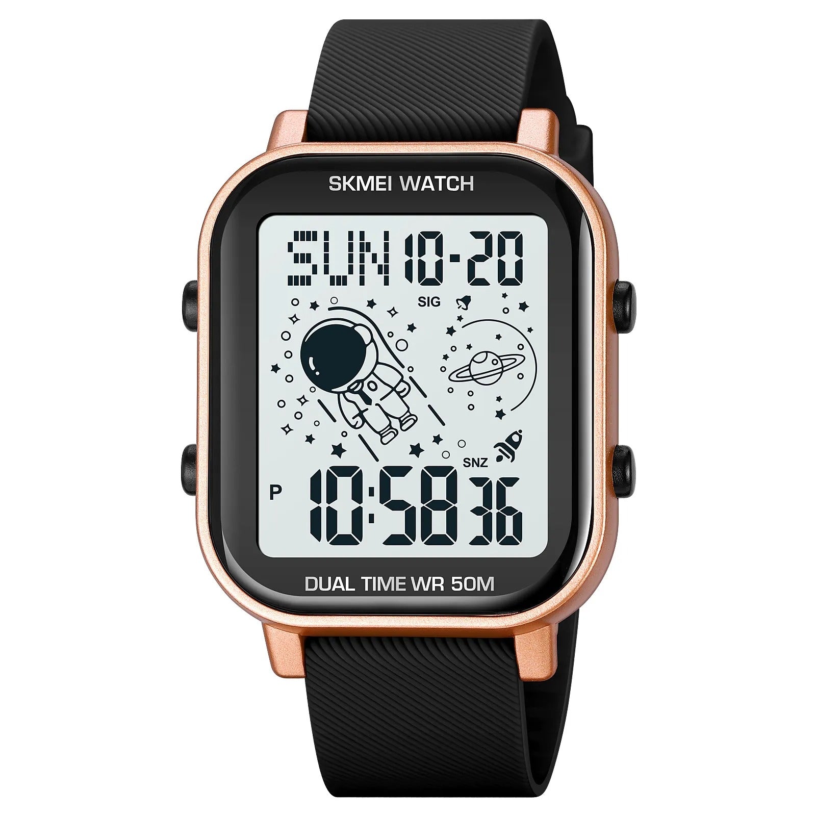 Skmei - 1971 - Space Explorer Digital Watch - RoseGold image 0