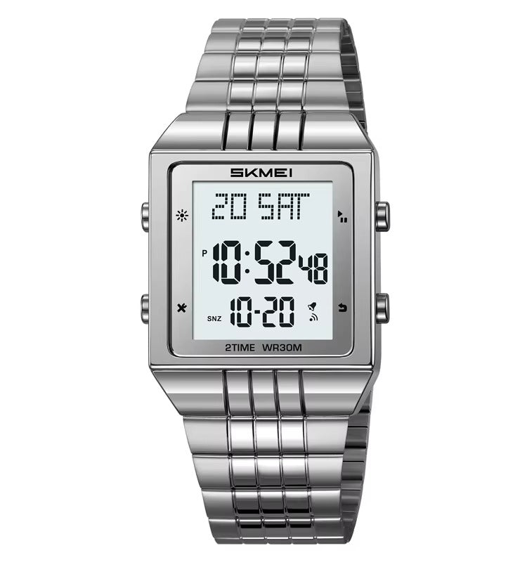 SKMEI - 2335 - Digital Multifunction Stainless Steel Watch - Silver image 0