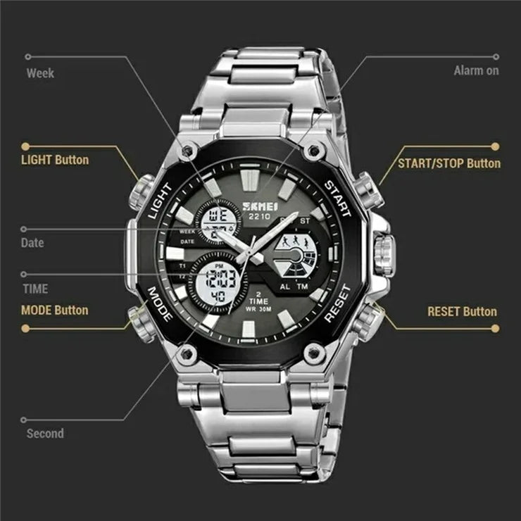 Skmei - 2210 - Digital Sport Watch - Silver image 4