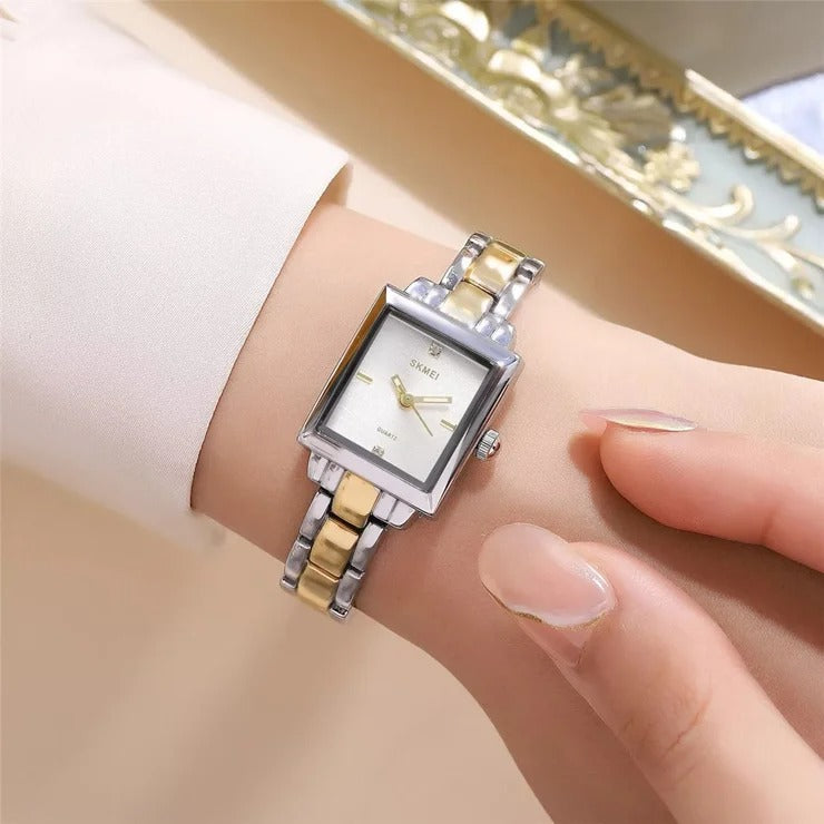 SKMEI - 2315 - Women Vintage Quartz Watch - silver/gold image 2