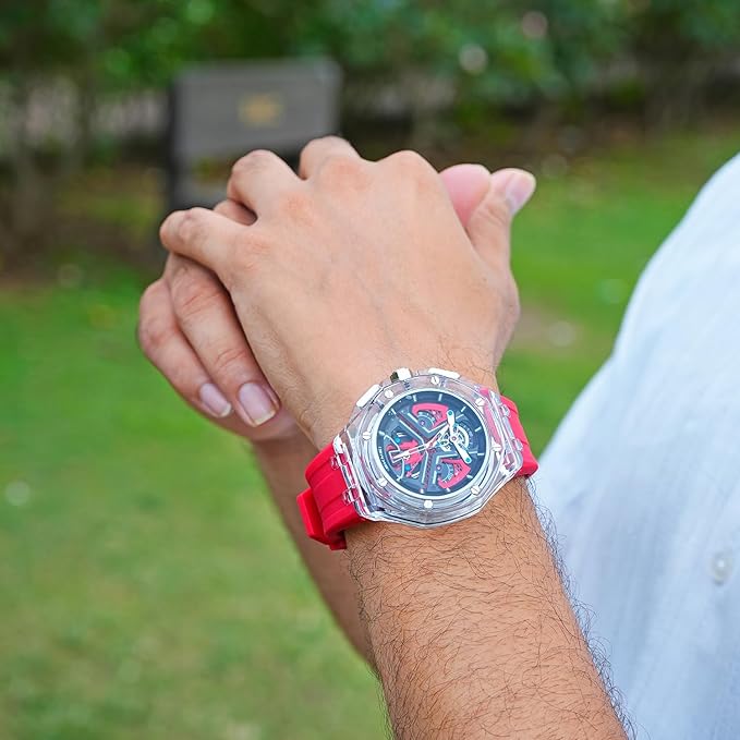 Skmei - 2426 - Aggressive Sporty Chronograph Watch - red image 3