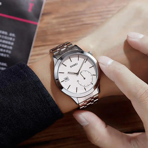 SKMEI - 1581 - High Quality Luxury Watch - Silver-Steel image 2