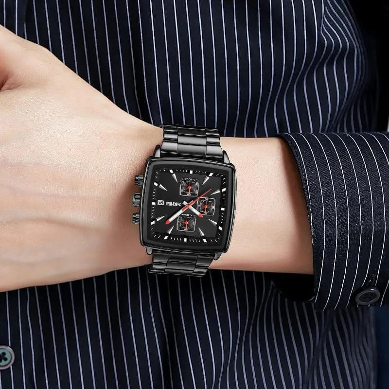 SKMEI - 9331 - Luxury Chronograph Wr30m Waterpoof Quartz - Black/Black image 2