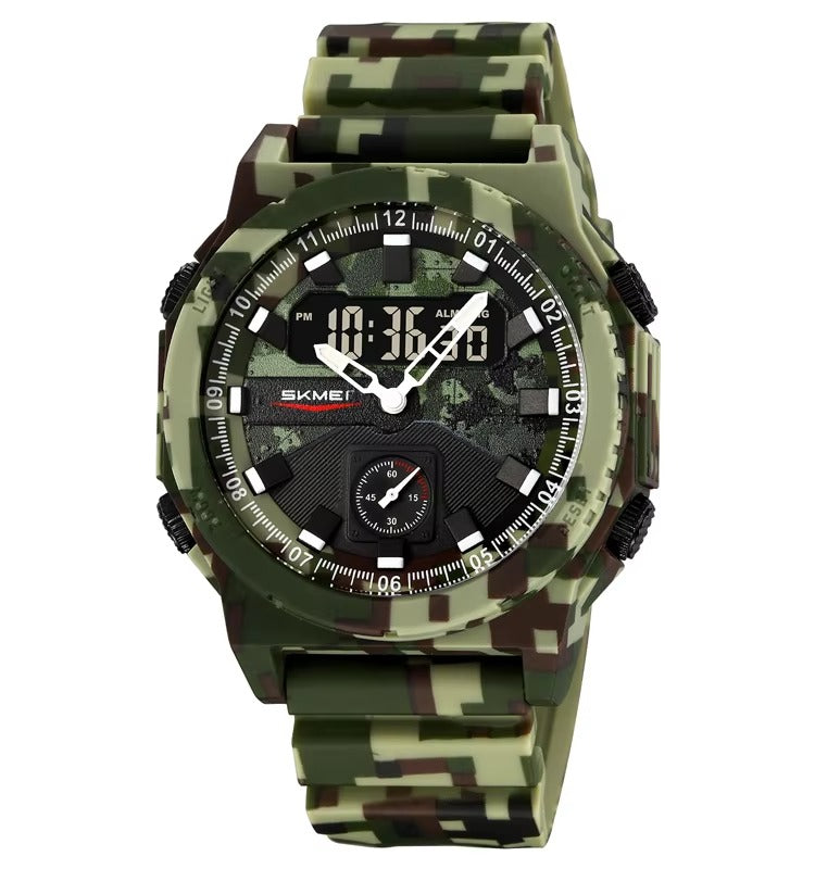 SKMEI - 2355 - Tactical Sports Digital Watch - ArmyCamo image 1
