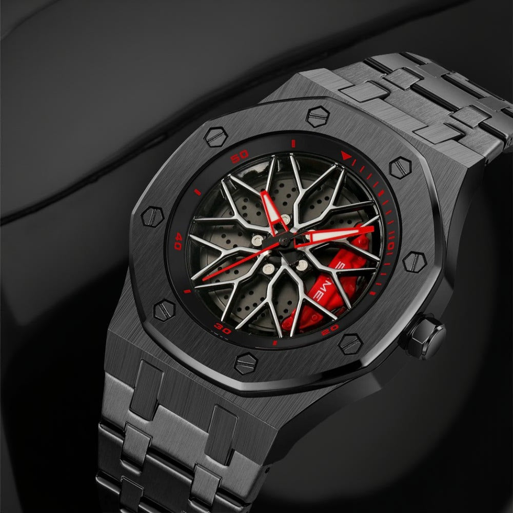SKMEI - 2359 - Rotating Wheel Sports Edition Watch - black-steel image 6
