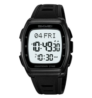 SKMEI - 2441 - Smart Digital Sports Watch - Black/White image 2