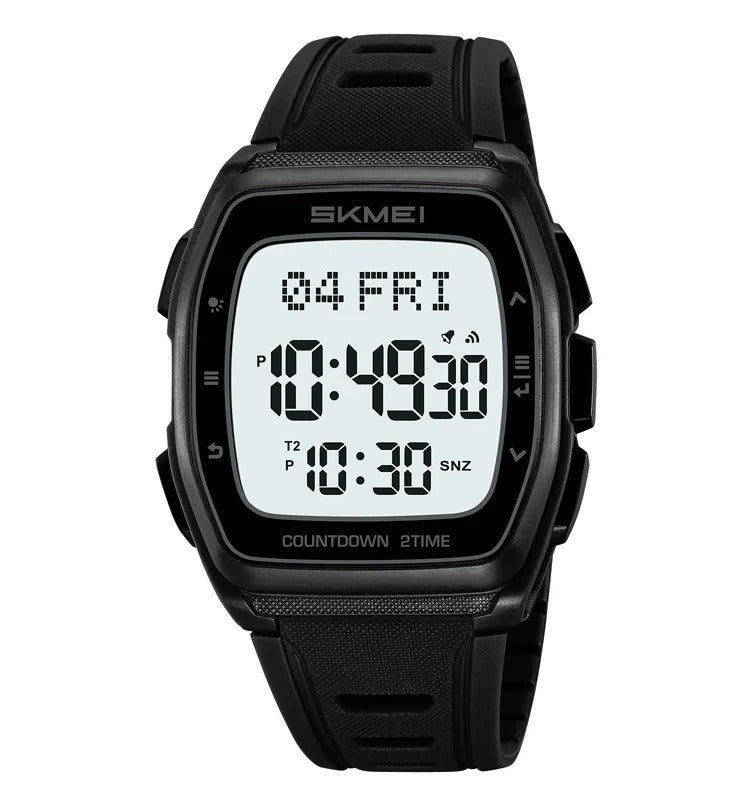 SKMEI - 2441 - Smart Digital Sports Watch - Black/White image 2