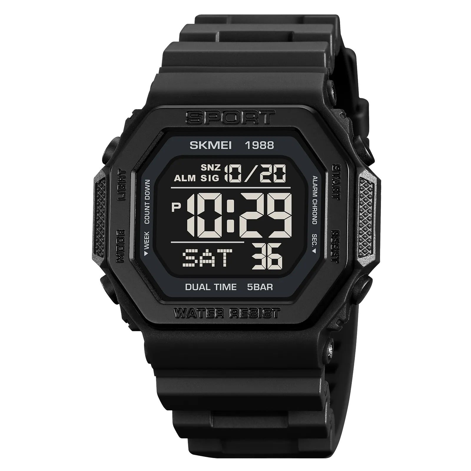 Skmei - 1988 - Street Armor Digital Watch - Black image 0