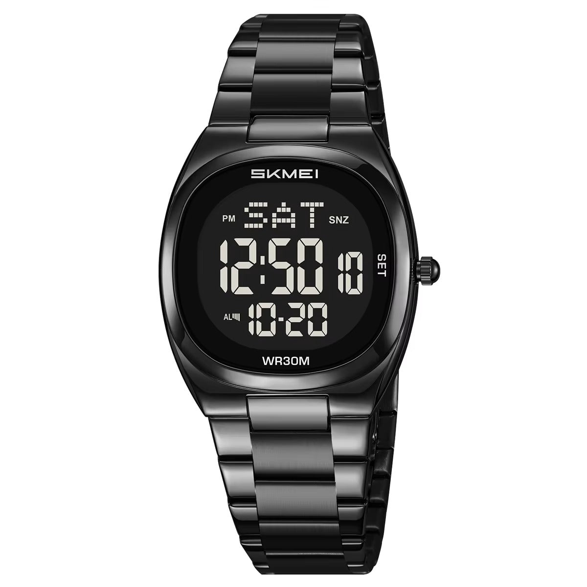 Skmei – 2419 – Classic Digital Vintage Watch – Black/Black image 1