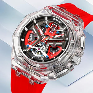 Skmei - 2426 - Aggressive Sporty Chronograph Watch - red image 2