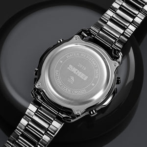 Skmei - 2019 - Advanced Digital Features Dual Time Watch - black-black image 2