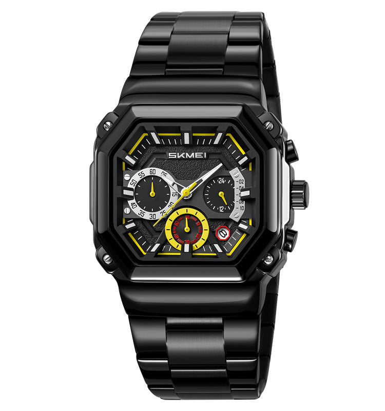 Skmei - 9359 - Quartz Chronograph Heavy-Duty Metal Build - yellow image 1
