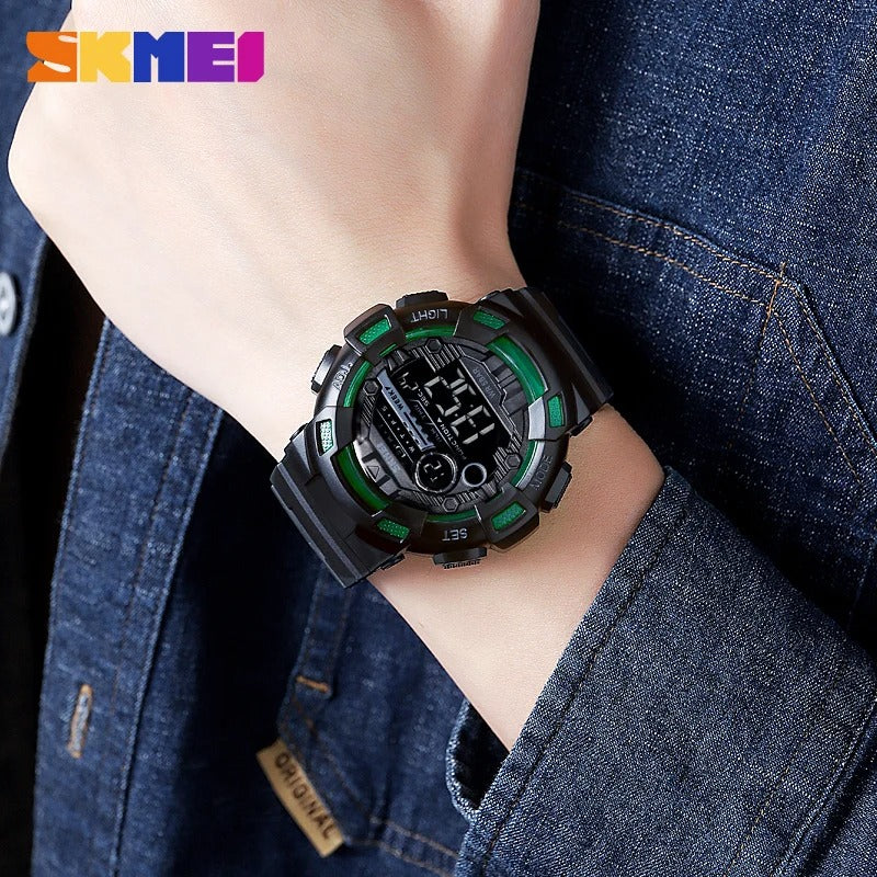 Skmei - 2110 - Advanced Digital Functions Watch - Black/green transparent image 2