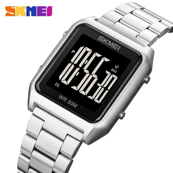 Skmei – 1879 – Digital Stainless Steel Watch – Silver image 3
