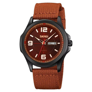 SKMEI - 9315 - Casual Nylon Strap Men’s Watch - brown image 0