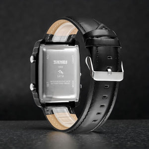 Skmei - 1868 (strap) - Digital LED Luminous Waterproof - Black-Leather image 2
