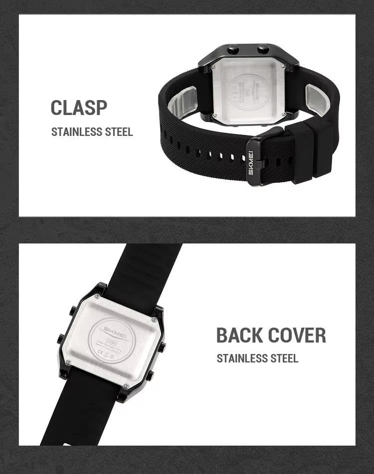 Skmei - 2496 - Digital LED Waterproof Watch - Black/Black image 6