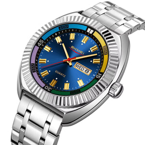 SKMEI - 9353 - Classic Stainless Steel Quartz Men Watch - Blue image 0