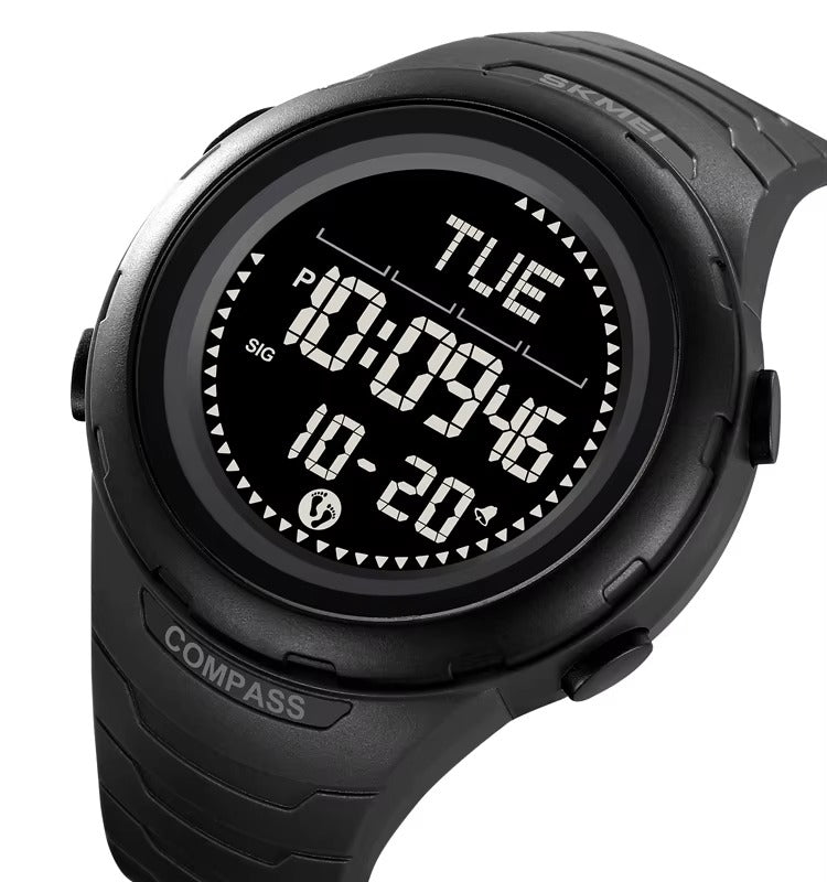 Skmei - 2166 - Step Master Digital Watch - Black/Black image 1