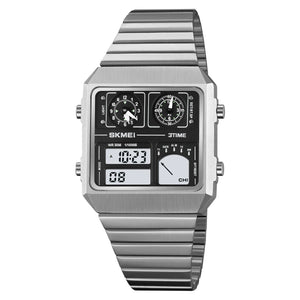 SKMEI 2198 Digital Thermometer Multifunctional Watch - Silver