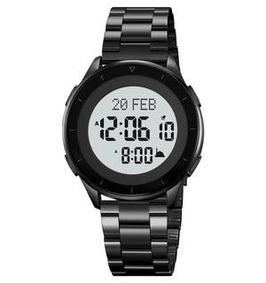 SKMEI - 2300 - Qibla Azan Time Reminder Prayer Watch - black image 1