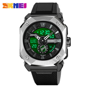 SKMEI - 2272 - Rugged Luxury Sports Watch - Silver/Black image 3