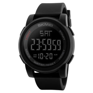 SKMEI - 1257 - Digital Dial Silica Gel Strap Watch for Men - black image 0