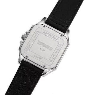 SKMEI - 9330 - Premium Down Second Square Dial Watch - silver/black image 2
